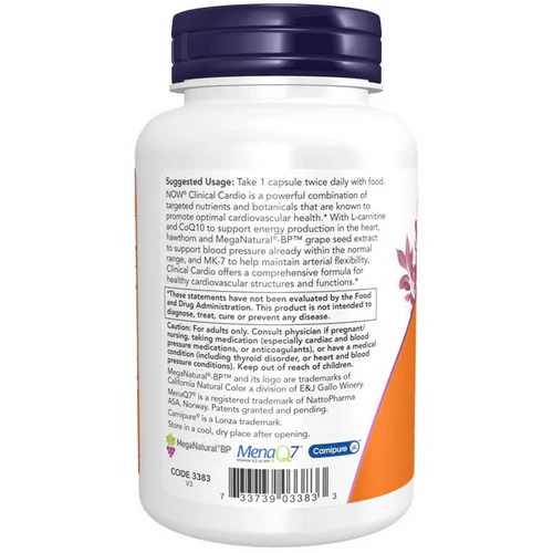 Now Foods, Clinical Cardio, 90 Veg Caps - Image 3