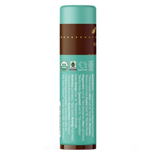 Badger Balm, Cocoa Butter Lip Balm Cool Mint, .25 Oz - Image 2