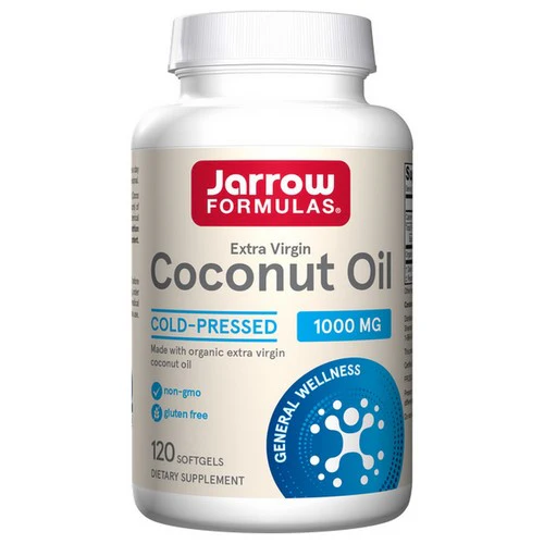 Jarrow Formulas, Coconut Oil 100% Organic, 1000 mg, Extra Virgin 120 Softgels