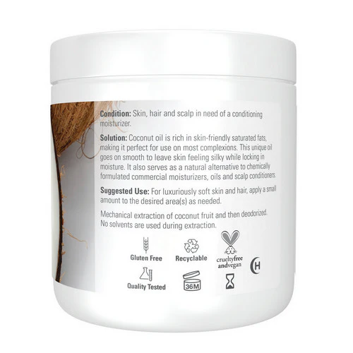 Now Foods, Coconut Oil, 7 OZ - Image 2