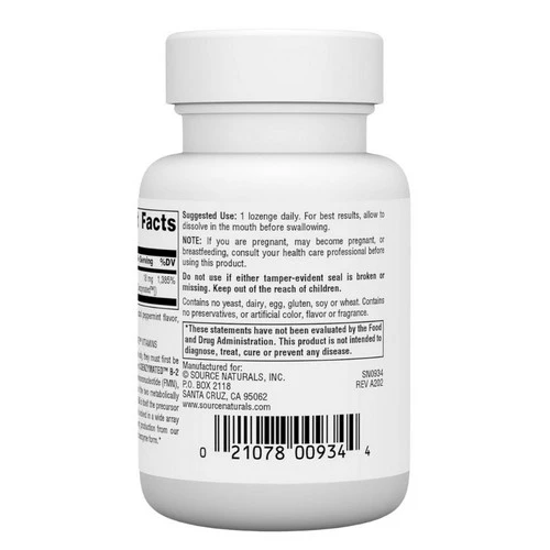 Source Naturals, Coenzymated B-2 Sublingual, 25 mg, 30 Tabs - Image 3