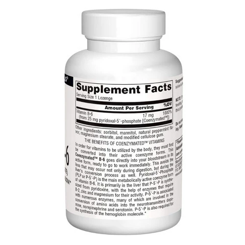 Source Naturals, Coenzymated B-6 Sublingual, 25 mg, 120 Tabs - Image 3