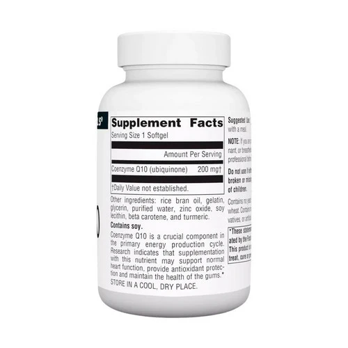 Source Naturals, Coenzyme Q10, 200 MG, 60 Softgel - Image 2