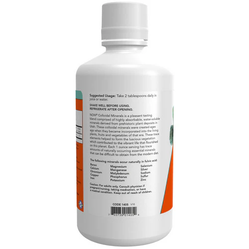 Now Foods, Colloidal Minerals, 32 OZ - Image 3