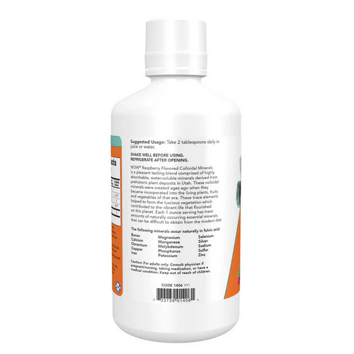 Now Foods, Colloidal Minerals Raspberry, 32 Oz - Image 3