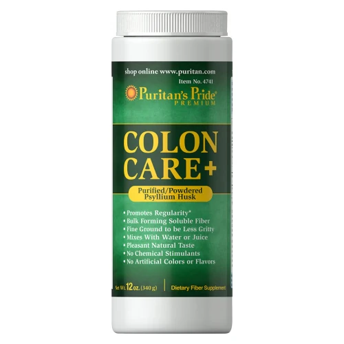 Puritan's Pride, Colon Care + Purified/Powdered Psyllium Husk, 120 Softgels