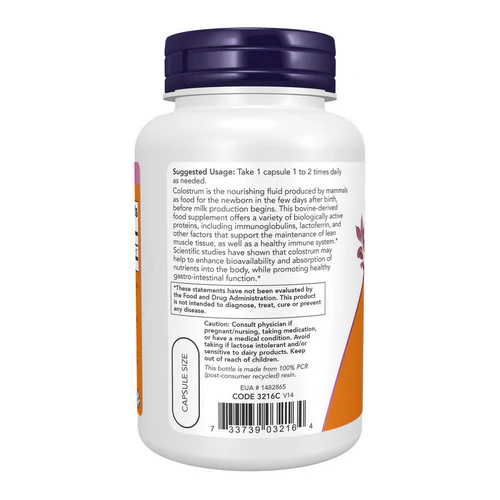 Now Foods, Colostrum, 500 mg, 120 Caps - Image 3