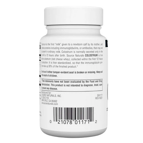 Source Naturals, Colostrum, 650 Mg, 30 Tabs - Image 3