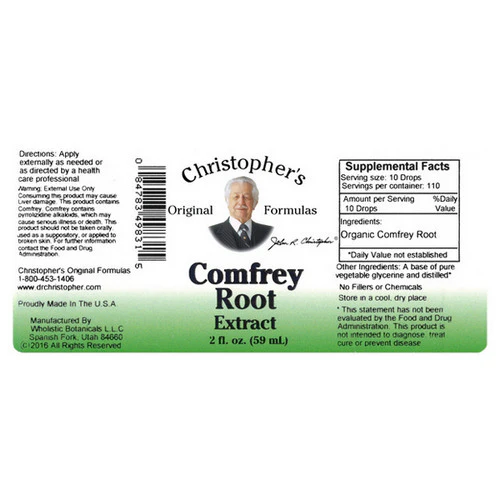 Dr. Christophers Formulas, Comfrey Root Extract, 2 oz - Image 2