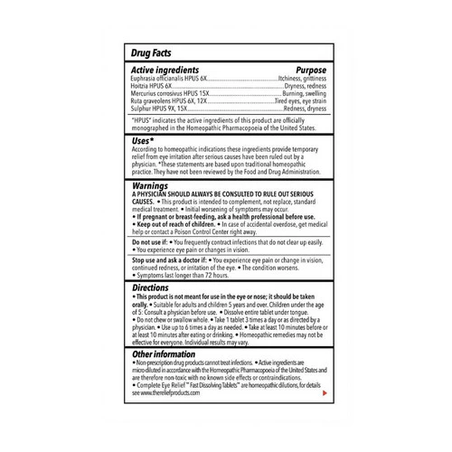 TRP Company, Complete Eye Relief Fast Dissolve Tablets, 48 Count - Image 2