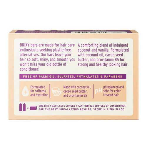 Brixy, Conditioner Bar Coconut Vanilla, 4 Oz - Image 2