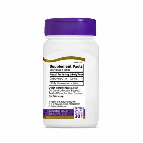21st Century, CoQ 10, 100 mg, 90 Softgels - Image 3