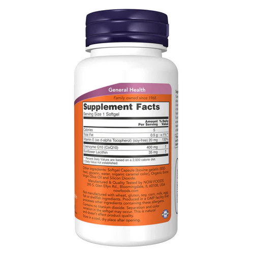 Now Foods, CoQ10, 400 mg, 30 Softgels - Image 2