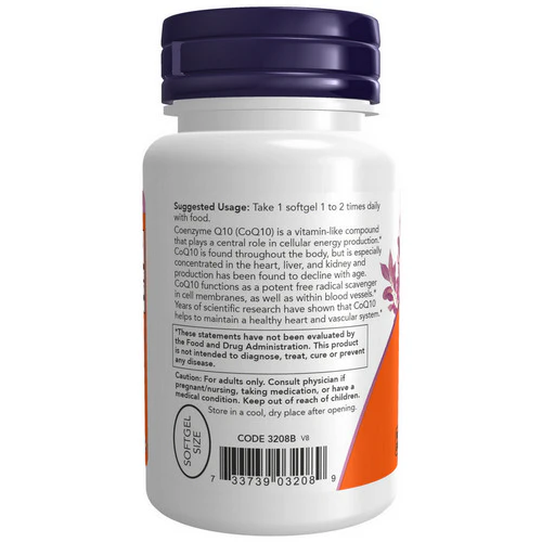 Now Foods, CoQ10, 100 mg, 50 Softgels - Image 3