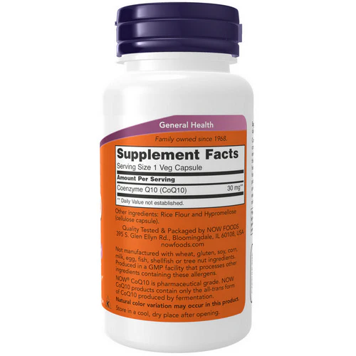 Now Foods, CoQ10, 30 mg, 60 Veg Caps - Image 2