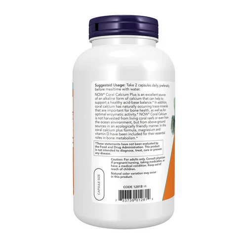 Now Foods, Coral Calcium Plus, 250 Vcaps - Image 3