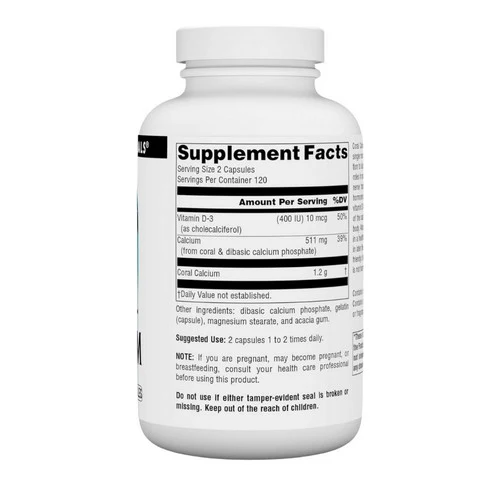 Source Naturals, Coral Calcium, 240 Caps - Image 2