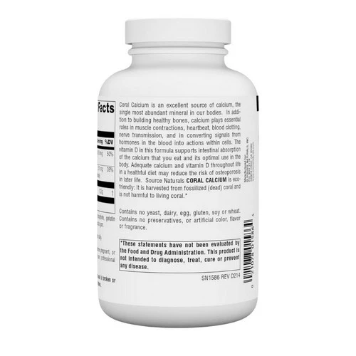 Source Naturals, Coral Calcium, 240 Caps - Image 3