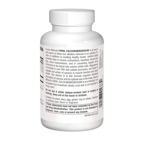 Source Naturals, Coral Calcium, W/magnesium Capsules 90 Caps - Image 3