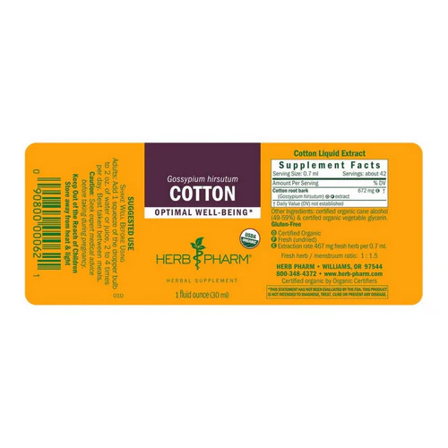 Herb Pharm, Cotton Root Bark Extract, 1 Oz - Image 2