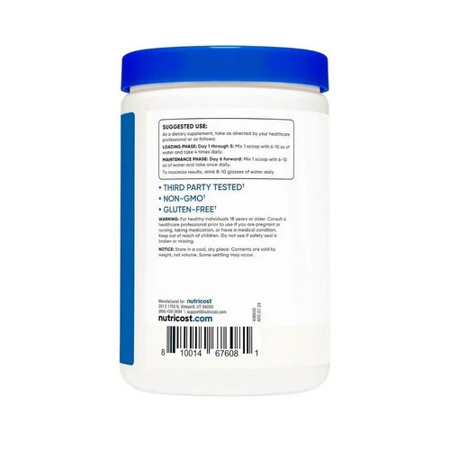Nutricost, Creapure Creatine Monohydrate Powder, 500 Grams - Image 2