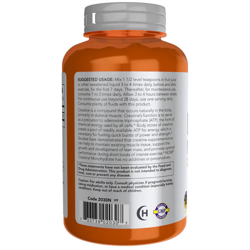 Now Foods, Creatine Monohydrate Powder, 8 OZ (227 gm) - Image 3