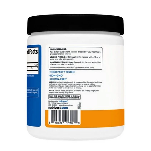 Nutricost, Creatine Monohydrate Powder Mandarin Orange, 300 Grams - Image 3