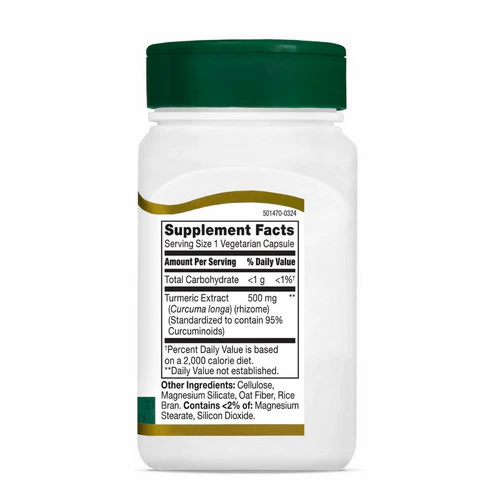 21st Century, Curcumin  95, 45 Veg Caps - Image 3