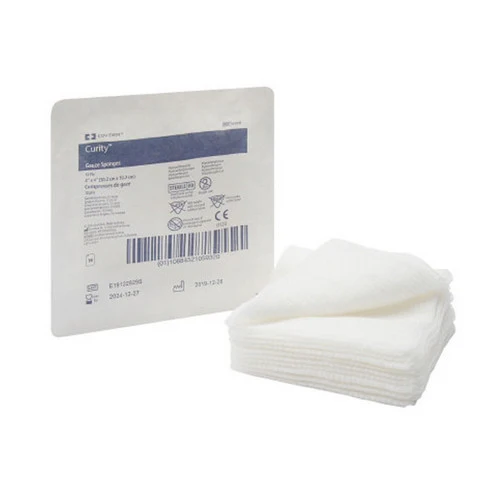 Cardinal, Curity Gauze Sponge 12-Ply 4" x 4" Square Sterile, Count of 10