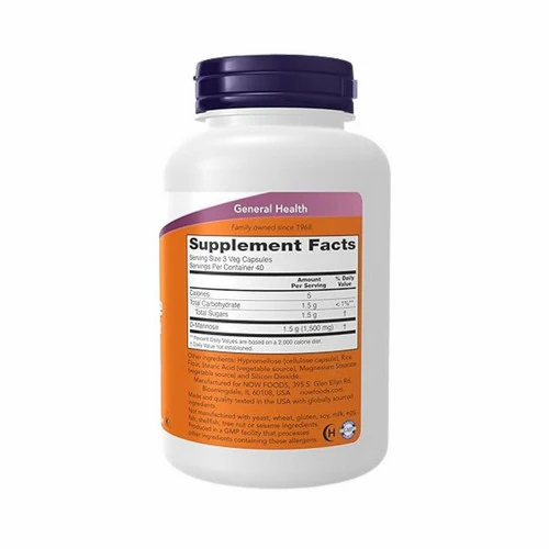 Now Foods, D-Mannose, 500 mg, 120 Veg Caps - Image 2