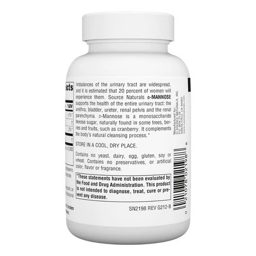 Source Naturals, D-Mannose, 500 Mg, 60 Caps - Image 3
