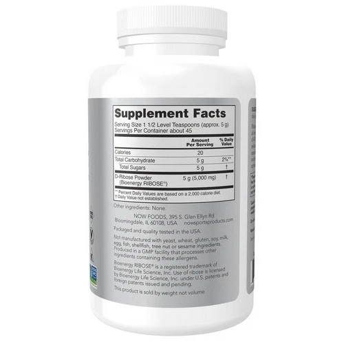 Now Foods, D-Ribose Powder, 8 oz - Image 2