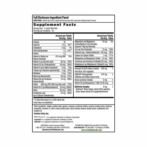 Irwin Naturals, Daily-Multi Testosterone UP Booster for Men, 60 Softgels - Image 2