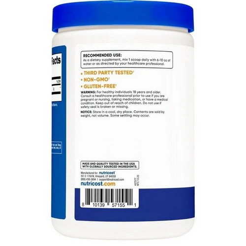 Nutricost, D-Aspartic Acid Powder Blue Raspberry, 300 Grams - Image 2