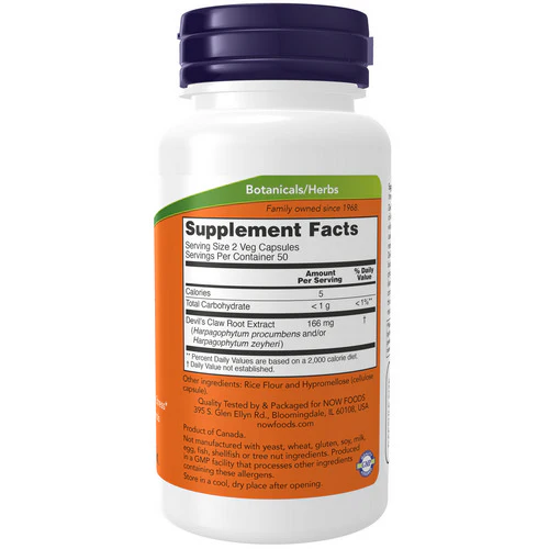 Now Foods, Devil's Claw, 100 Caps - Image 2