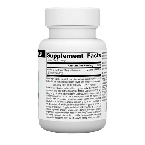 Source Naturals, Dibencozide Sublingual, 10000 mcg, 60 Tabs - Image 2