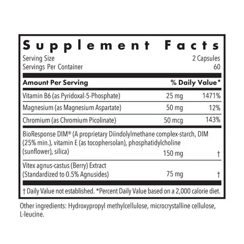 Nutricology/ Allergy Research Group, DIM Vitex PMS Formula, 120 Veg Caps - Image 2
