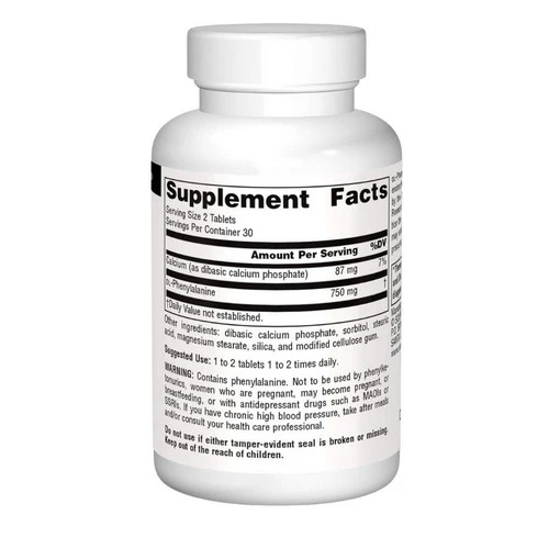 Source Naturals, DL-Phenylalanine, 375 mg, 60 Tabs - Image 2