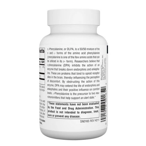 Source Naturals, DL-Phenylalanine, 750 mg, 60 Tabs - Image 3