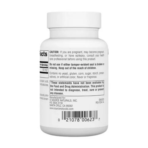 Source Naturals, DMAE, 351 mg, 100 Tabs - Image 3