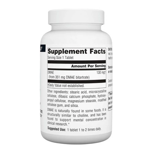 Source Naturals, DMAE, 351 mg, 200 Tabs - Image 2