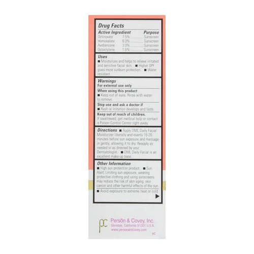 Dml, Daily Facial Moisturizer Spf 25, 1.5 oz - Image 3
