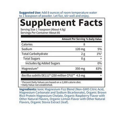 Garden of Life, Dr. Formulated Magnesium Powder, Raspberry Lemon, 14.9 Oz - Image 2
