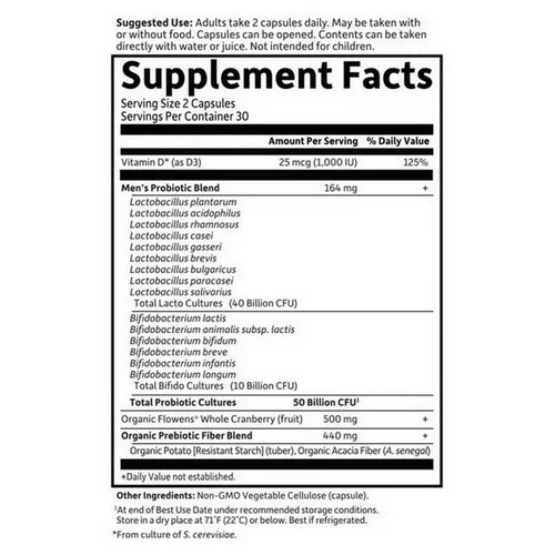 Garden of Life, Dr. Formulated Probiotics Prostate+, 60 Caps - Image 2