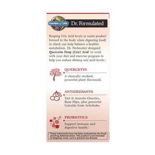 Garden of Life, Dr. Formulated Quercetin Drop Uric Acid, 60 Tabs - Image 3