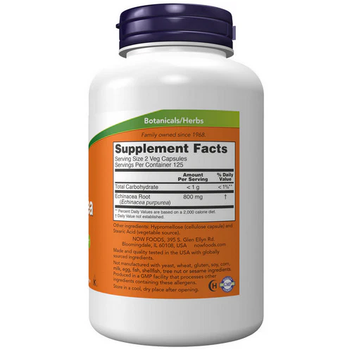 Now Foods, Echinacea, 400 mg, 250 Caps - Image 2