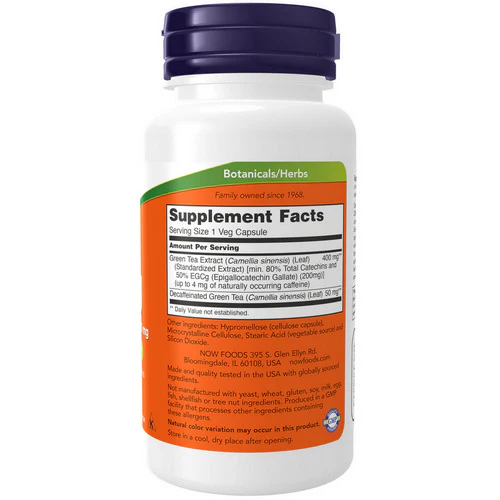 Now Foods, EGCg Green Tea Extract, 400 mg, 90 Veg Caps - Image 2