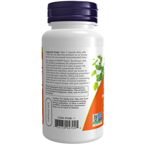 Now Foods, EGCg Green Tea Extract, 400 mg, 90 Veg Caps - Image 3