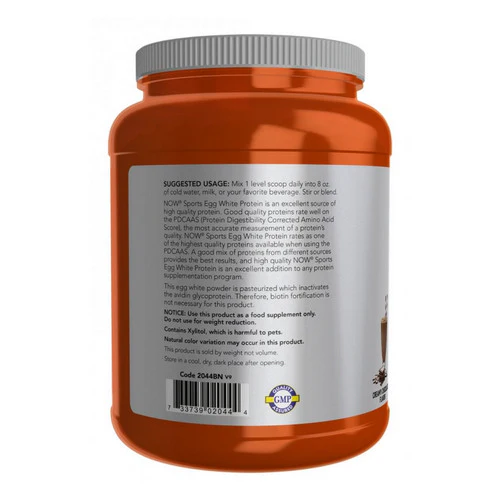 Now Foods, Eggwhite Protein, Rich Chocolate 1.5 lbs - Image 3