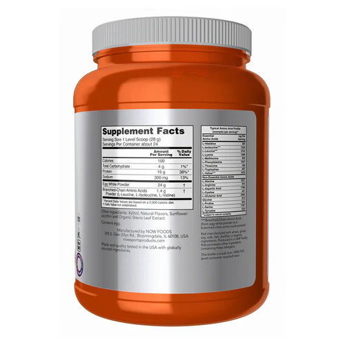 Now Foods, Egg White Protein, Creamy Vanilla Powder, 1.5 lbs - Image 2